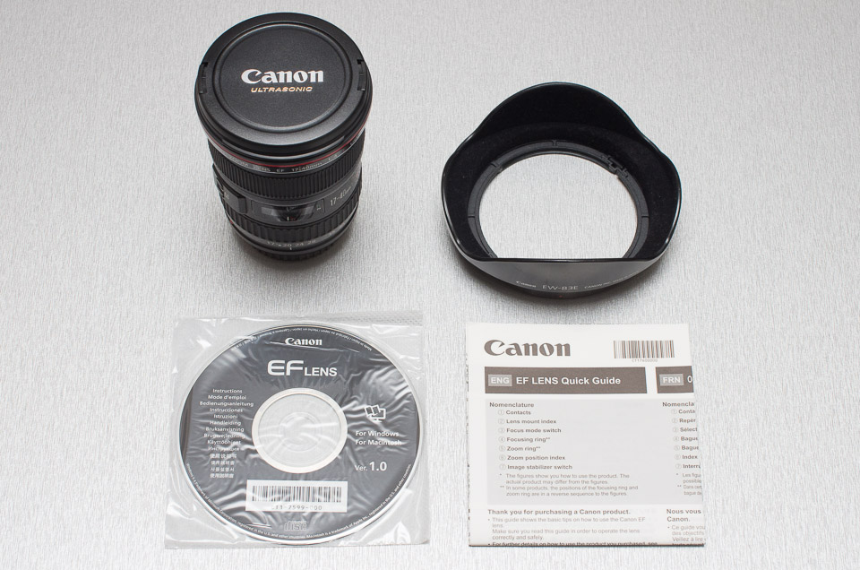 Canon EF17-40mm F4L USM購入！ 手持ちのLレンズとサイズ比較してみた