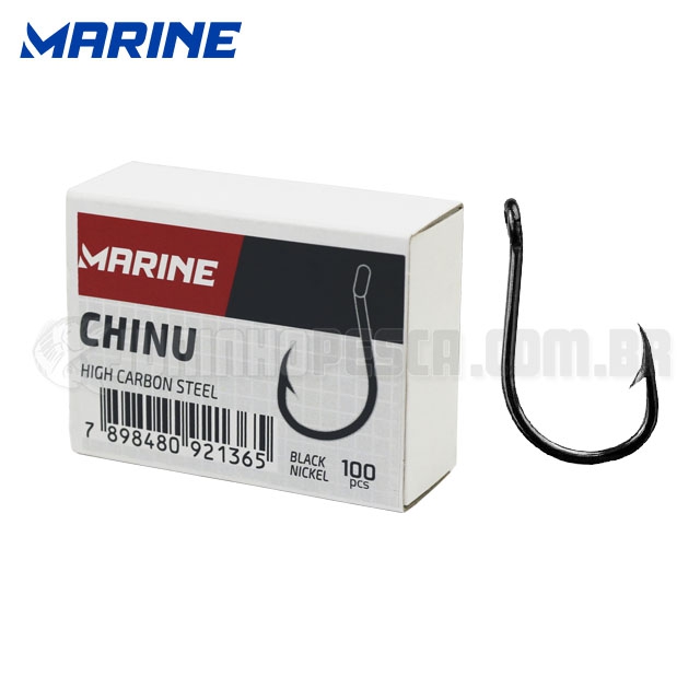 Anzol Marine Chinu Black Nickel Caixa c/ 100 unidades | JUNINHOPESCA