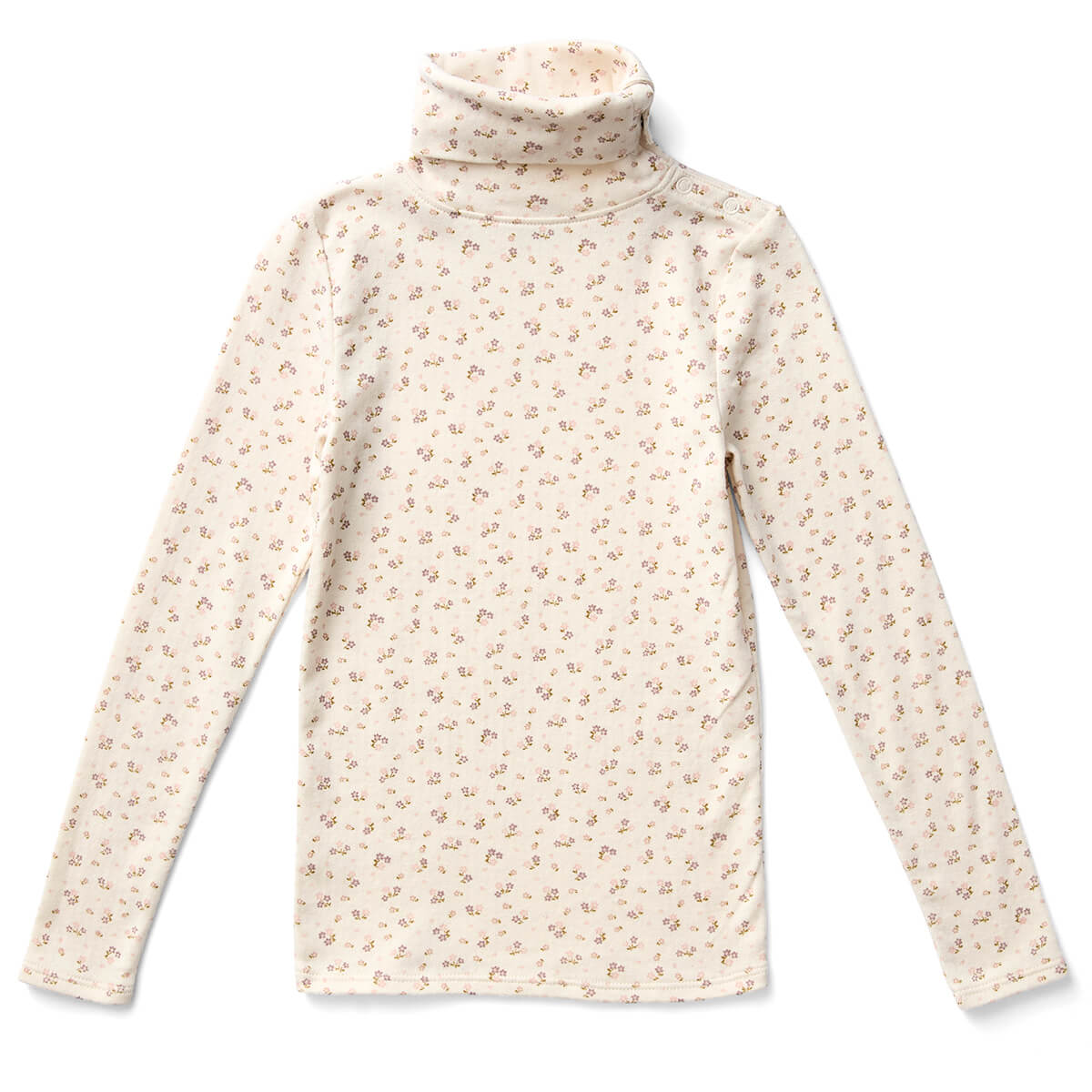 Snap Turtleneck in Calico Print Rosewood by Soor Ploom - Last One