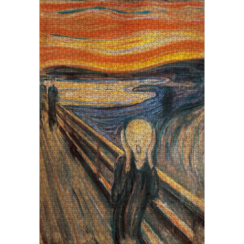ムンク 叫び 1000ピース 50×75cm 木製 ジグソーパズル