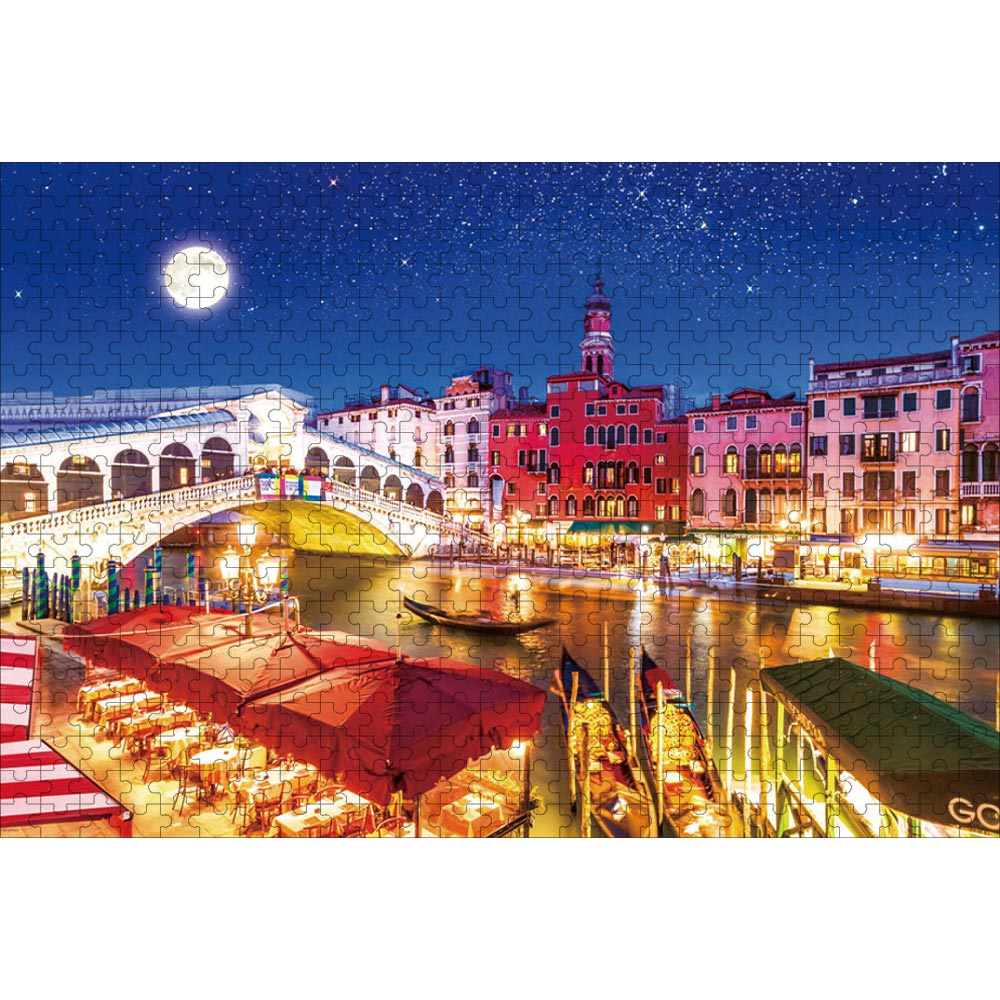 ジグソーパズル イタリア 500ピース 月夜のヴェネツィア 38×52cm