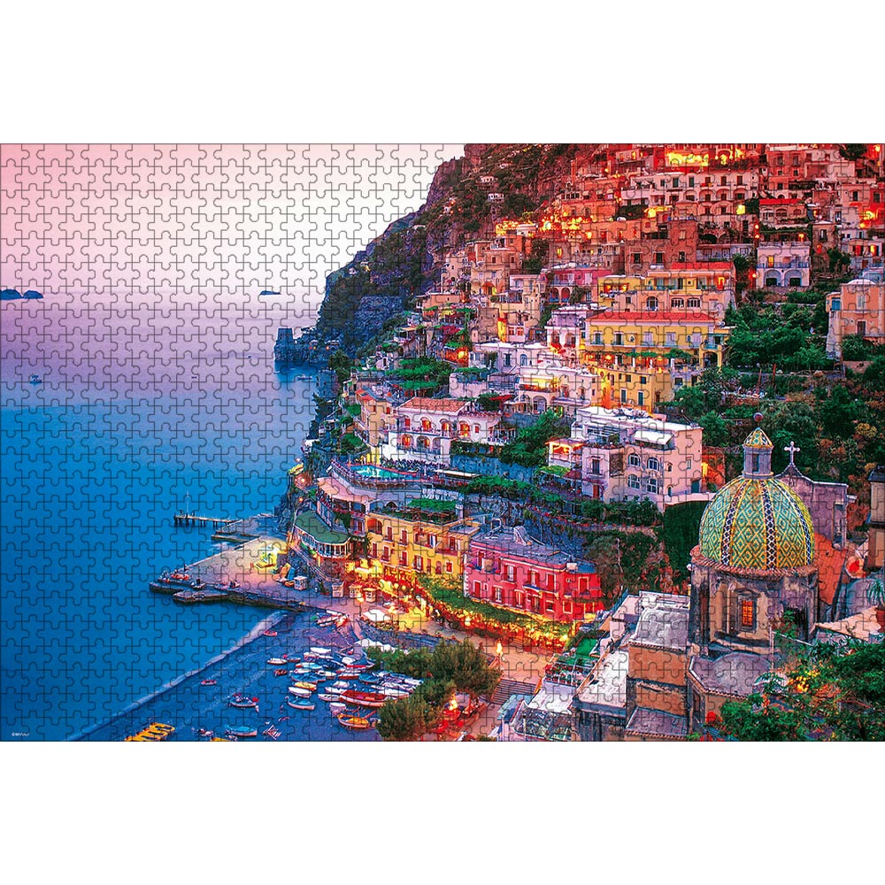 ジグソーパズル 1000 ピース 景色 夕陽に染まるアマルフィ 50×75cm