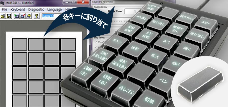 プログラマブルキーボード24キー/35キー | ジェイダブルシステム