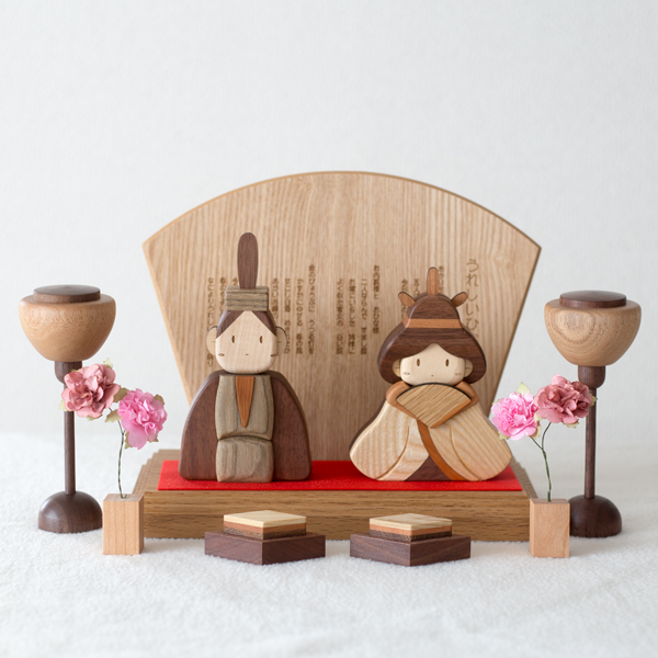 お雛様 木箱入り 時代もの お雛様ボックス 森林工芸館｜コンパクトな