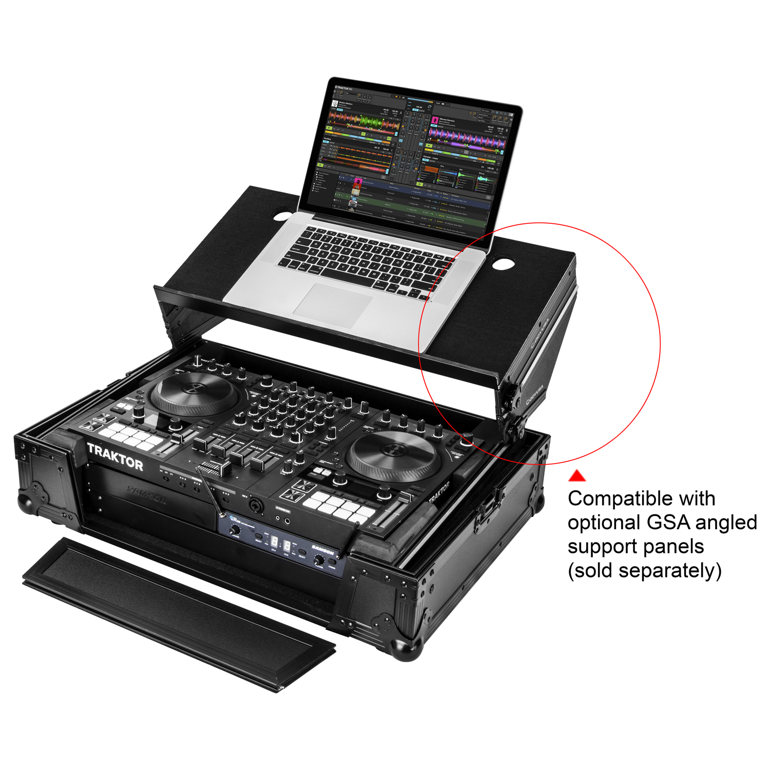 Traktor Kontrol S4 MK3 Black Case with 2U and Glide Platform