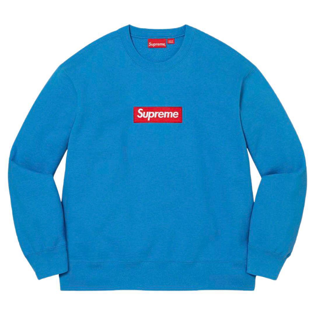 SUPREME FW22 RED BOX LOGO CREWNECK BLUE – ONE OF A KIND