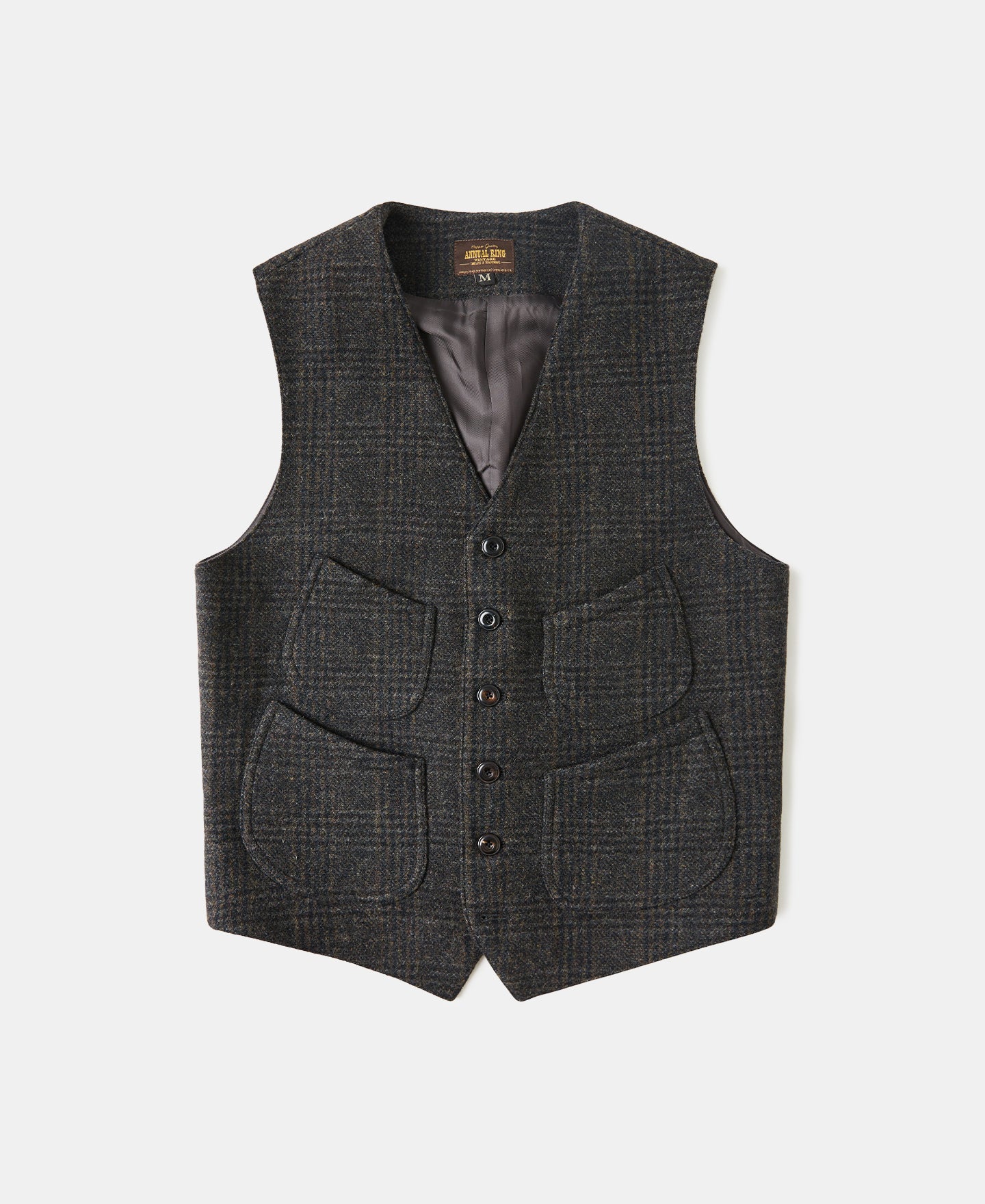1930s Glen Plaid Tweed Gentlemen Casual Suit Vest - Grey | Olderbest