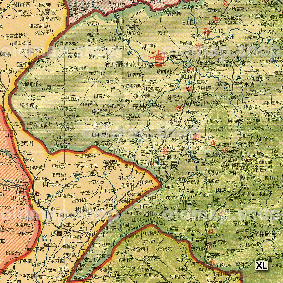 新興 大満洲国地図 昭和7年(1932) – 満州 – 古地図素材データの