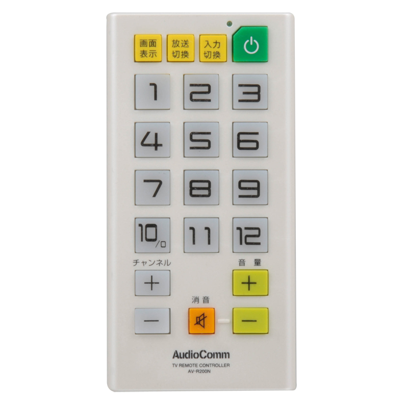 シンプルTVリモコン [品番]07-0792｜株式会社オーム電機