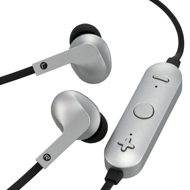 AudioCommワイヤレスイヤホン コントローラー付 シルバー [品番]03