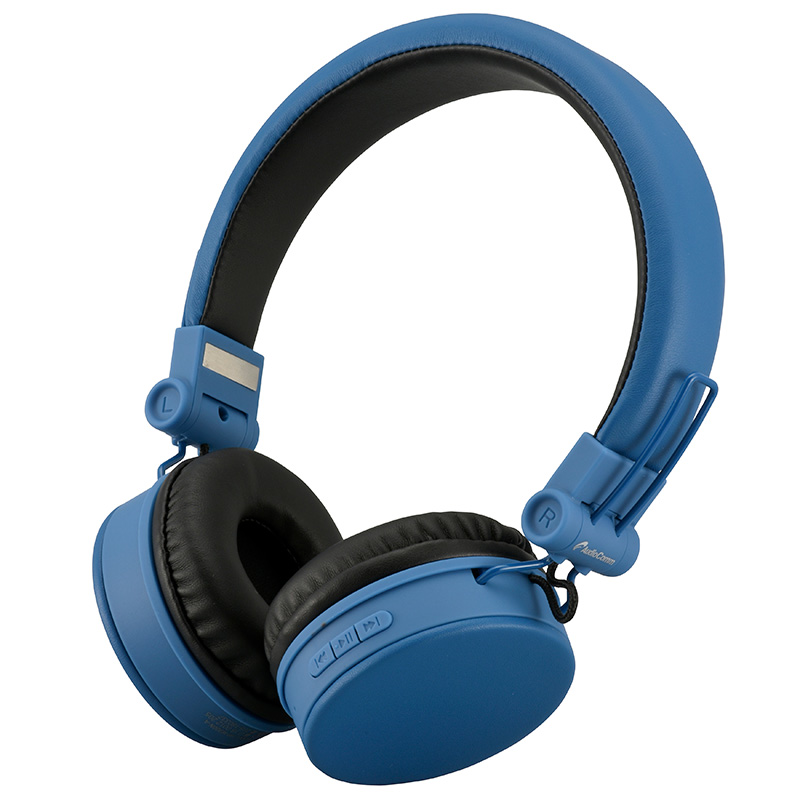 AudioCommワイヤレスヘッドホン ブルー [品番]03-2864｜株式会社オーム電機