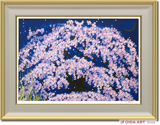 中島千波 春の宵枝垂桜 | 絵画など美術品の販売と買取 | 東京・銀座