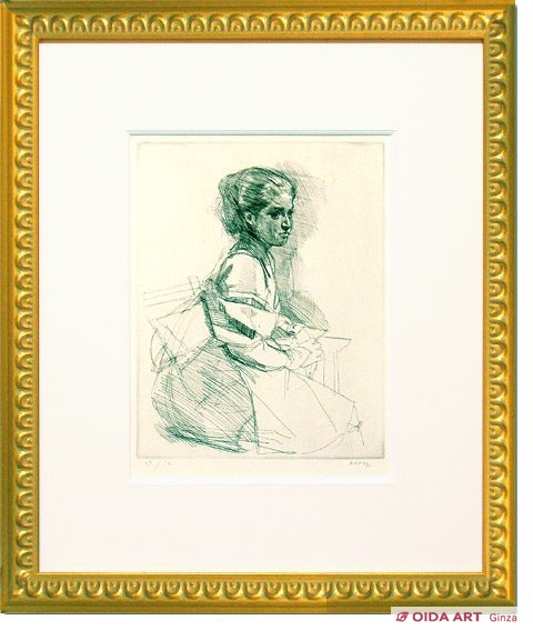 小磯良平 少女像 | 絵画など美術品の販売と買取 | 東京・銀座 おいだ美術