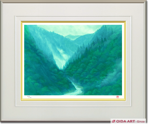 作品名 「夢想」 岩絵の具】東山魁夷の流派 作品名 「夢想」 岩絵の具