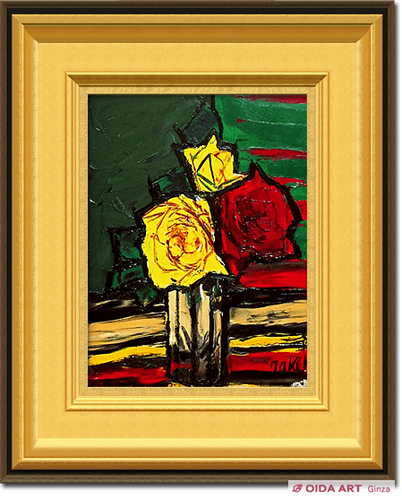 林武 薔薇図 | 絵画など美術品の販売と買取 | 東京・銀座 おいだ美術