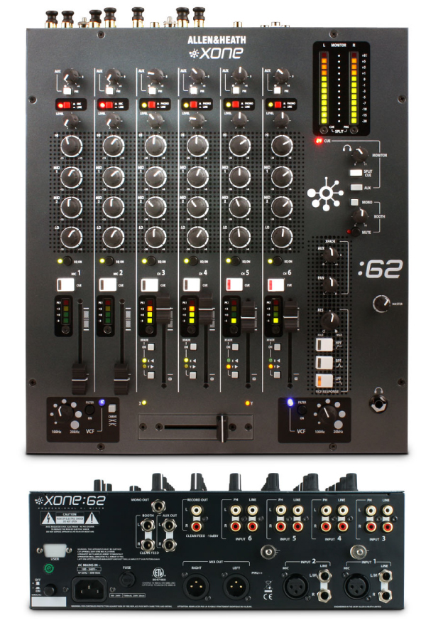 生産完了に付き最終セール！】ALLEN&HEATH/DJミキサー/XONE:62 -DJ機材