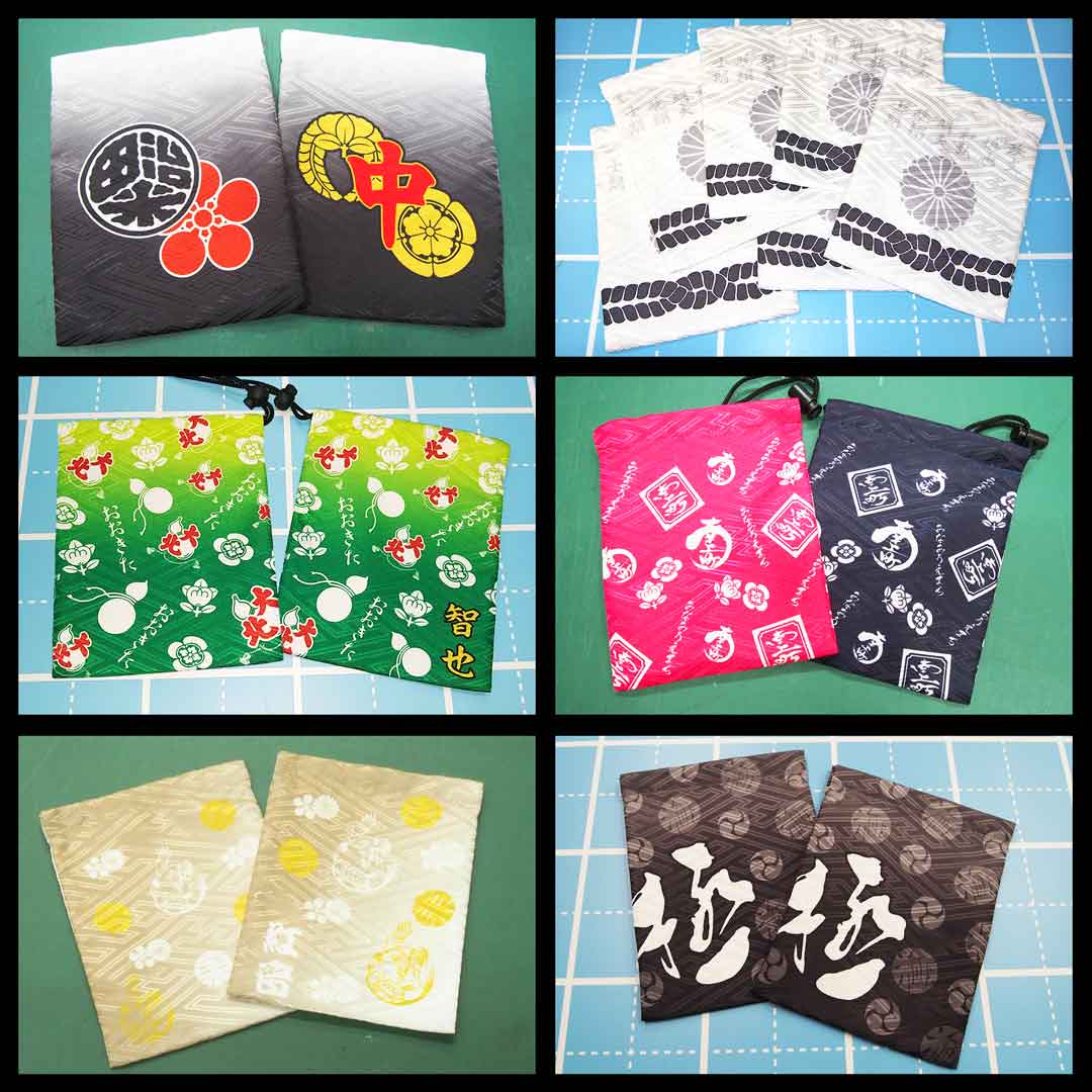 オリジナル巾着｜名入れ巾着｜名入れﾎﾟｼｪｯﾄ｜祭巾着｜御朱印帳入れ｜お
