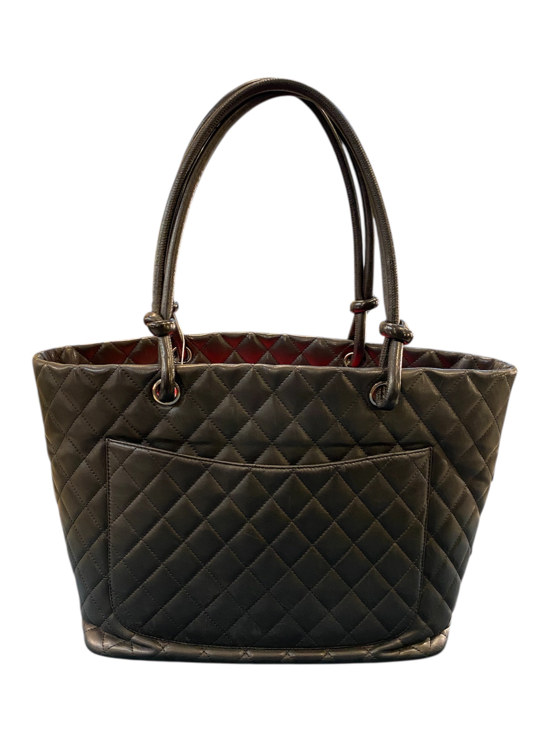 2004 Chanel Cambon Handbag in Black Quilted Leather – Opulence Vintage
