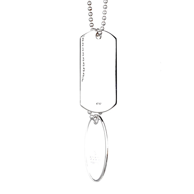 Gucci Dog Tag Sterling Silver Pendant Necklace – Opulent Jewelers