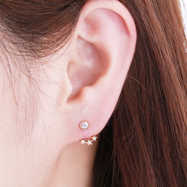 K18/Pt「ティンクル」チャーム (片耳用)｜【オレフィーチェ】Orefice