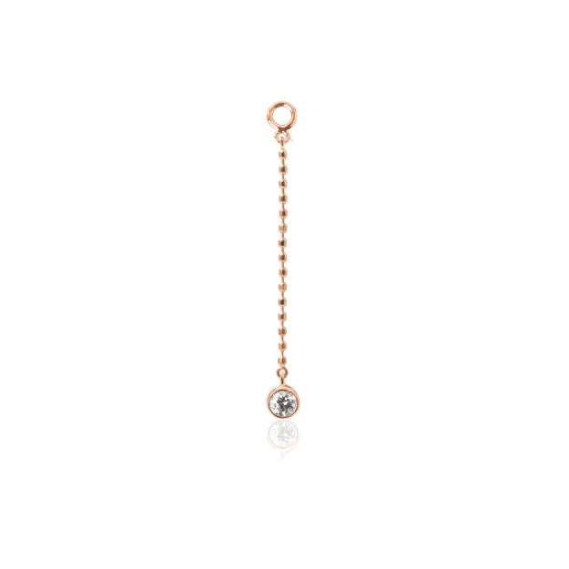 K18「0.05ctマイクロヌードチェーン」チャーム(片耳用