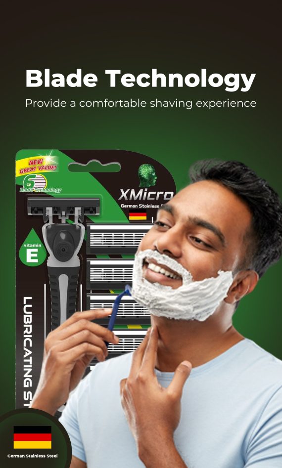 XMicro Black Razors For Men (Pack of 3) - Organic Greek