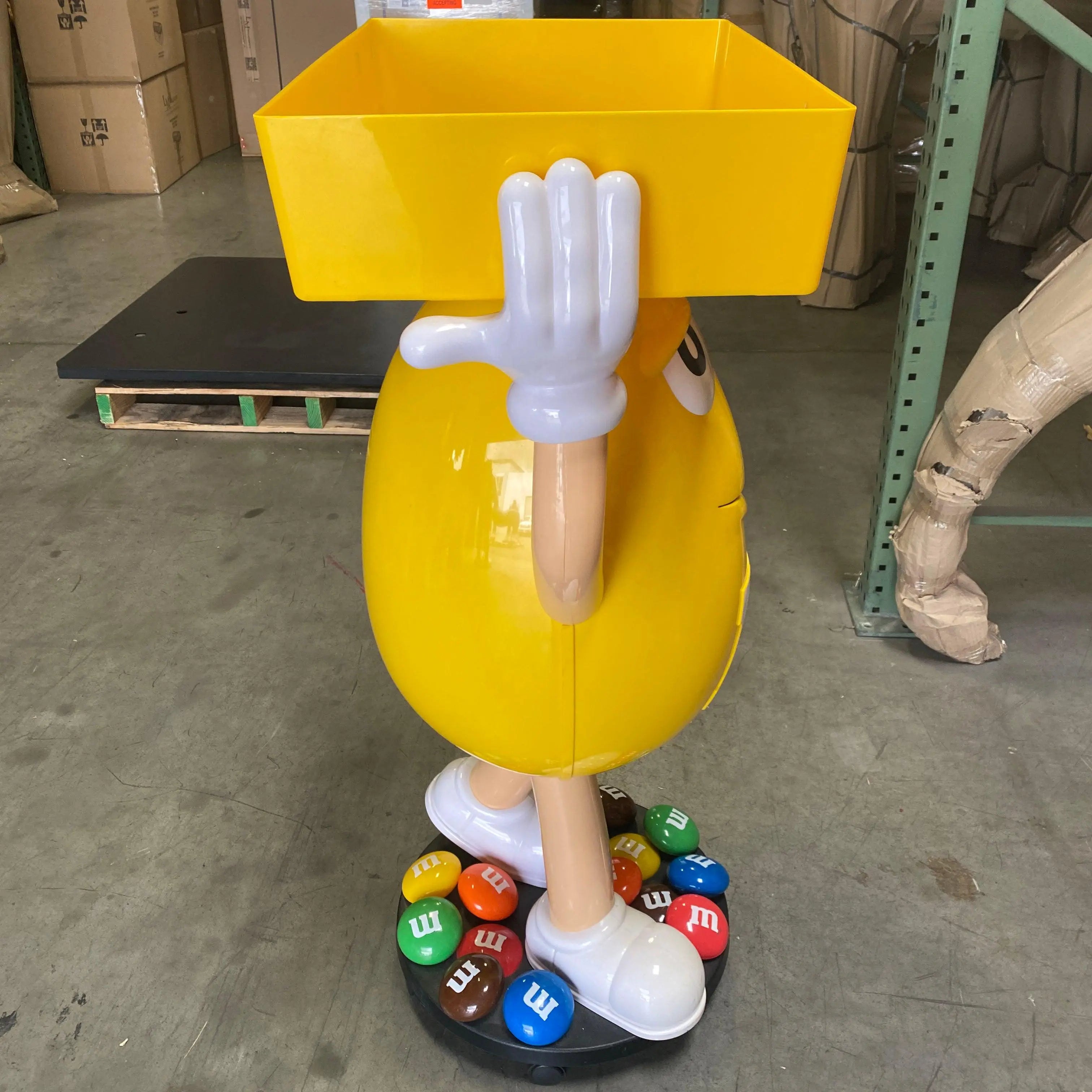 Candy Cart Yellow M&M Statue Display | LM Treasures – LM Treasures