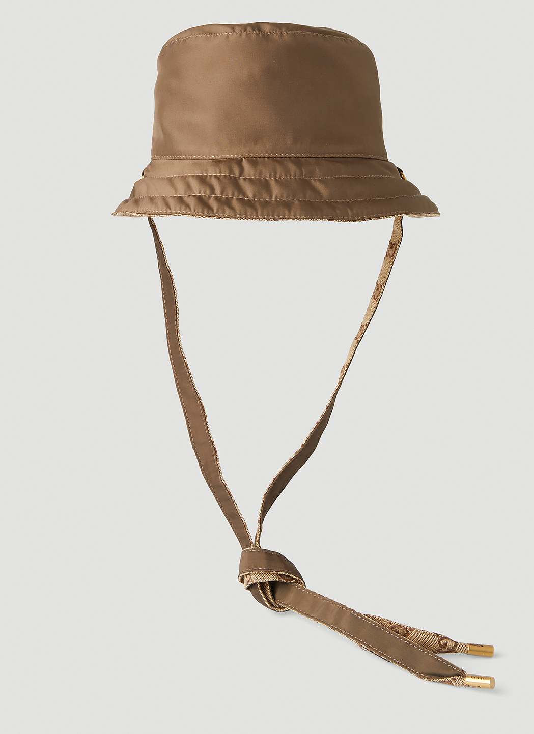 GUCCI デニムバケットハット ブラウンベルト GUCCI デニムバケット