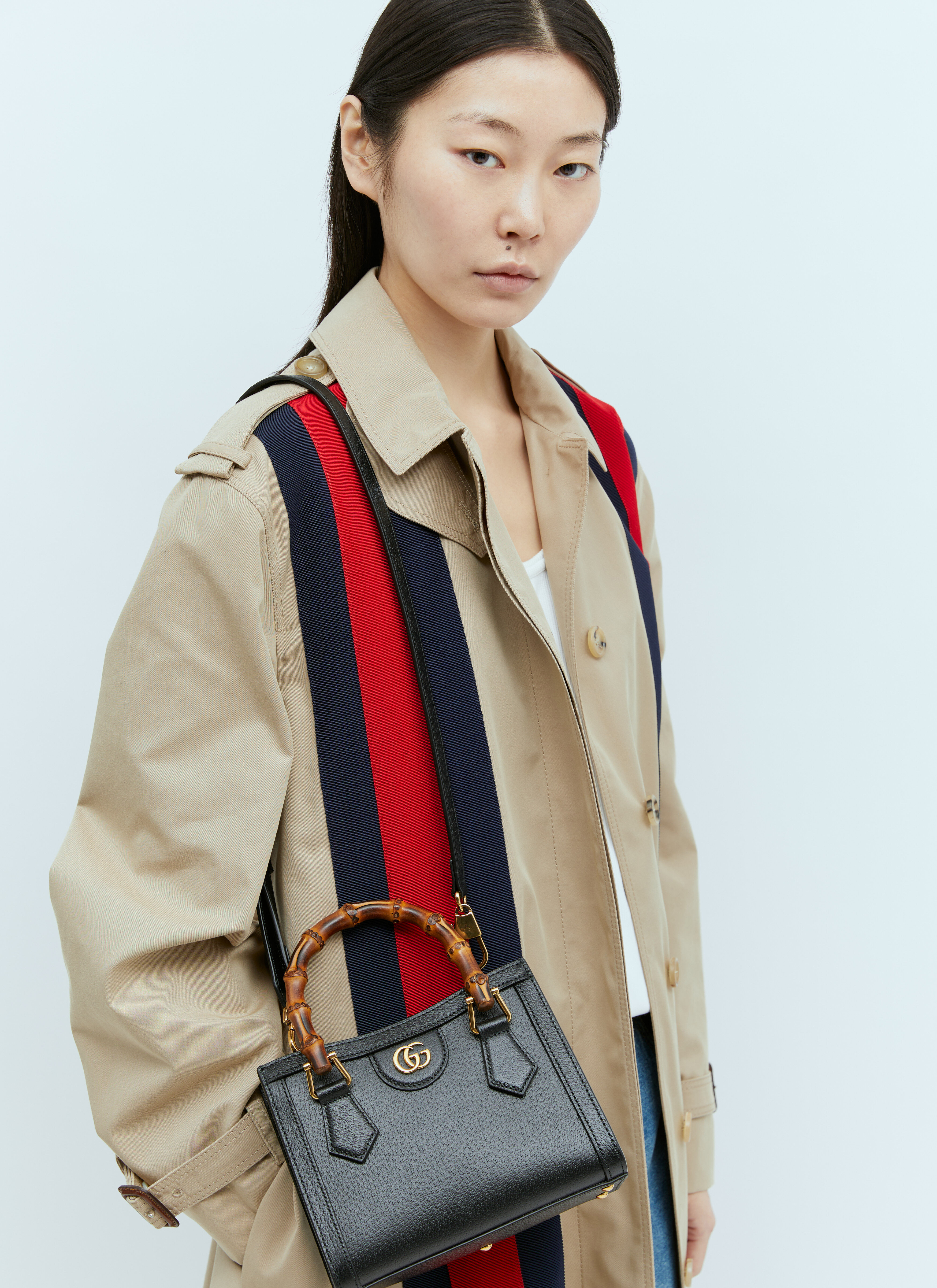 Gucci Women's' Diana Mini Tote Bag in Black | LN-CC®