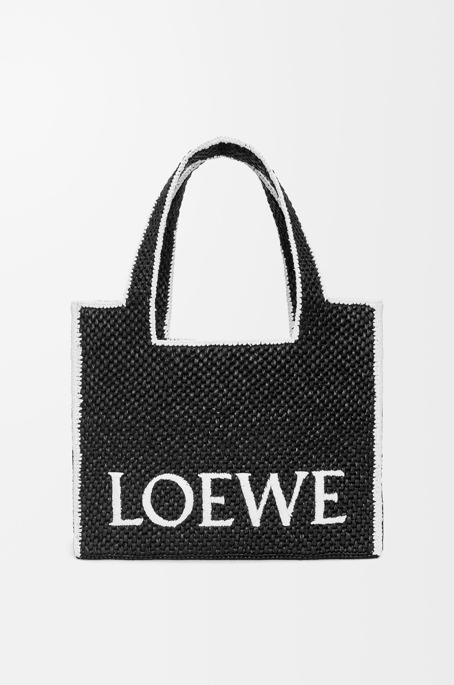 ロエベフォント トート スモール（ラフィア） ブラック - LOEWE Japan