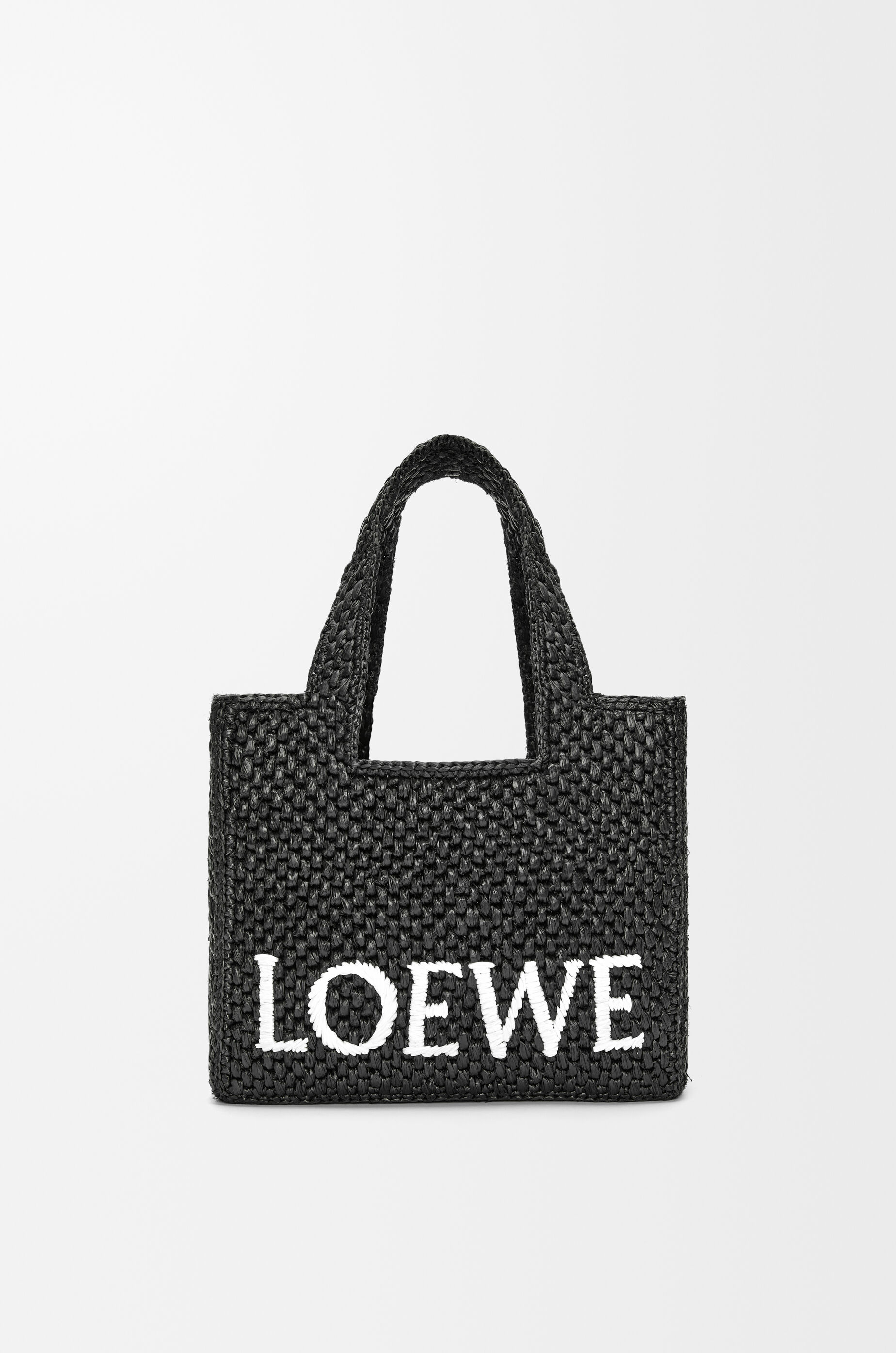 ロエベフォント トート スモール（ラフィア） ブラック - LOEWE Japan