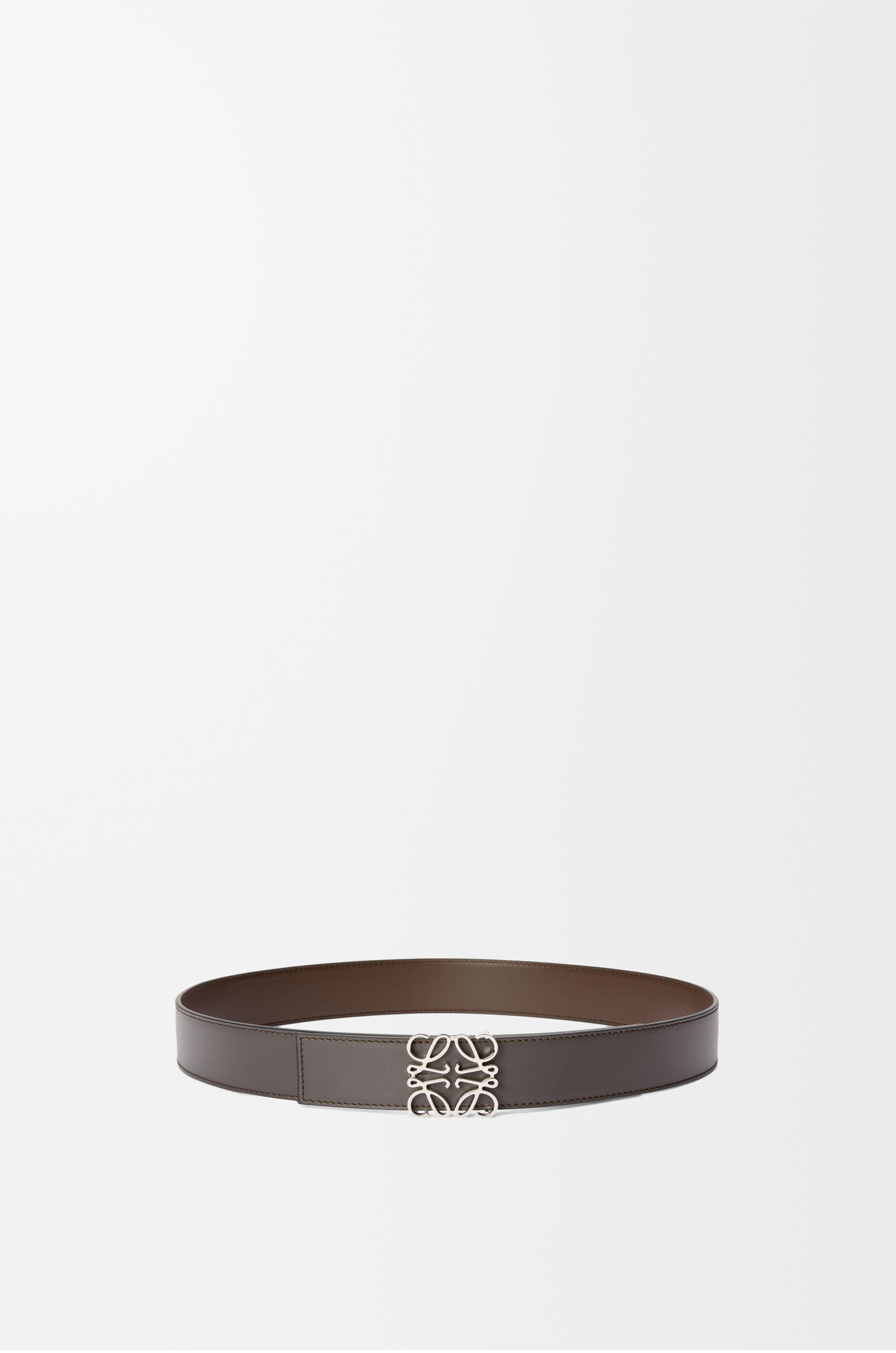 リバーシブル アナグラム ベルト（スムースカーフ） グレー - LOEWE