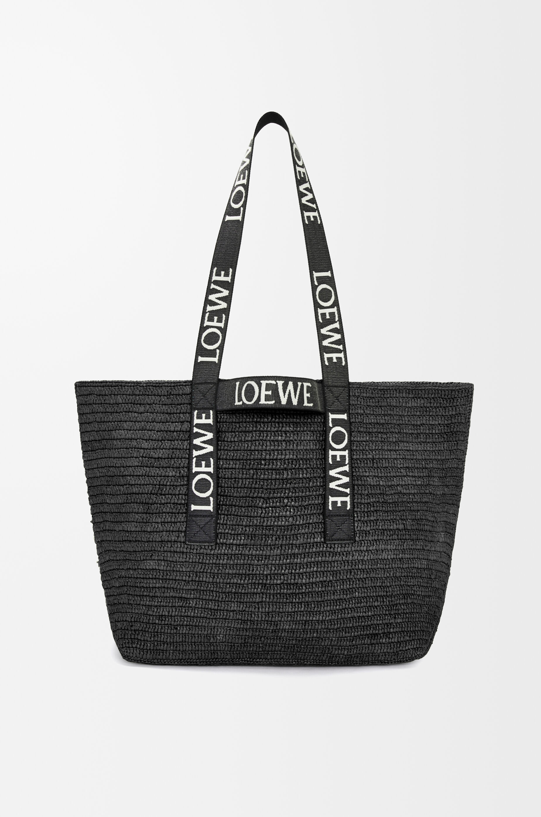 Fold Shopper in raffia Black - LOEWE USA Official Website