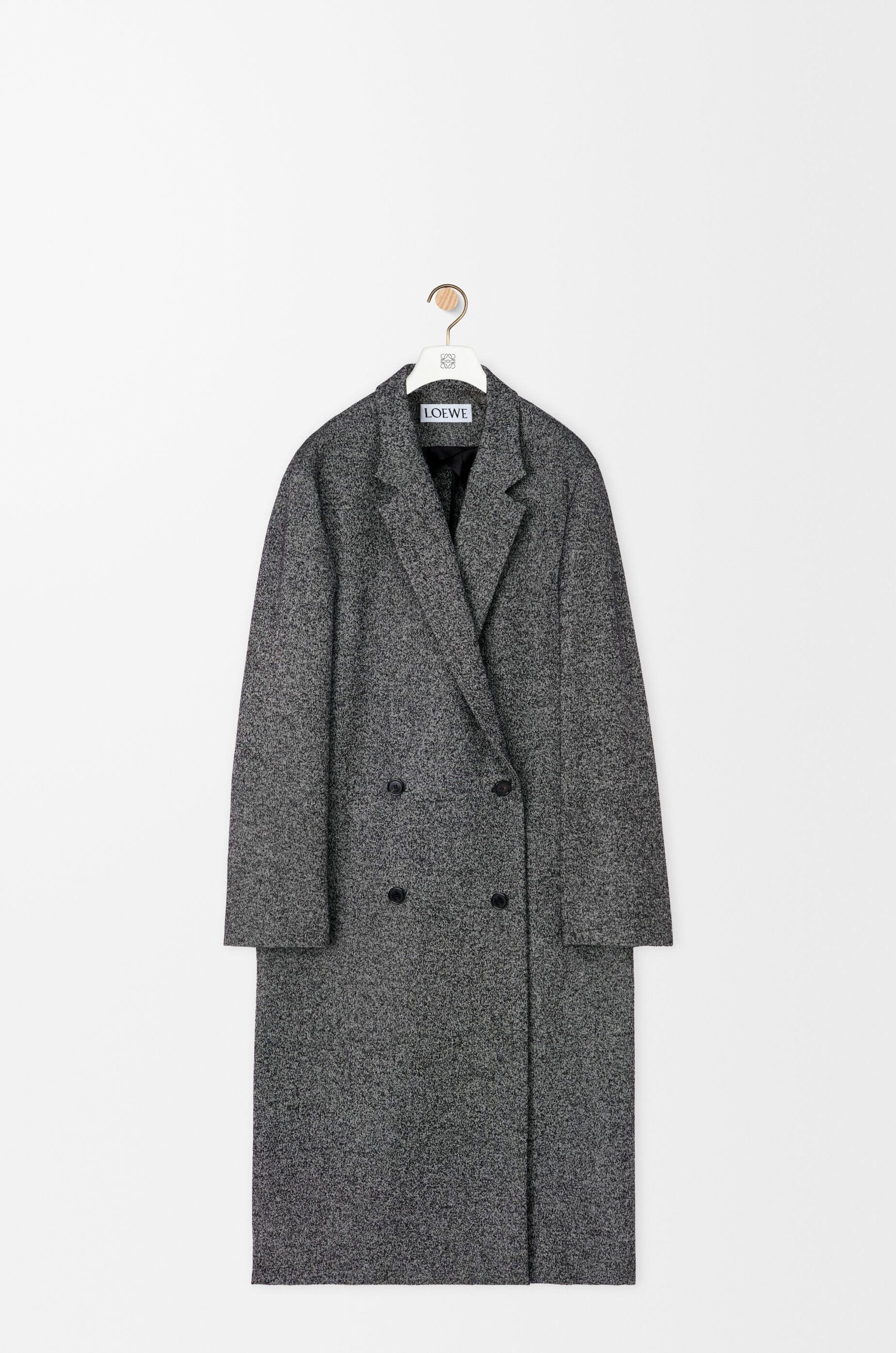 ダブルブレスト コート（ウールブレンド） ブラック - LOEWE Japan