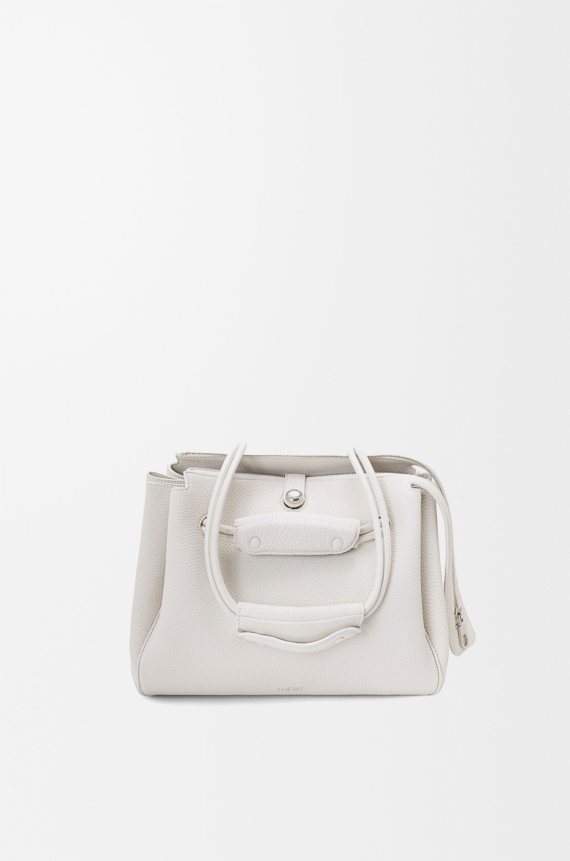 Small Madrid bag in supple grained calfskin White - LOEWE