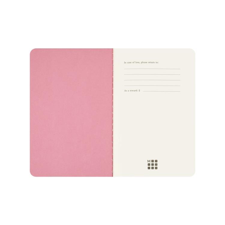 ブラックピンク×モレスキン カイエジャーナル ポケット 無地 4冊セット