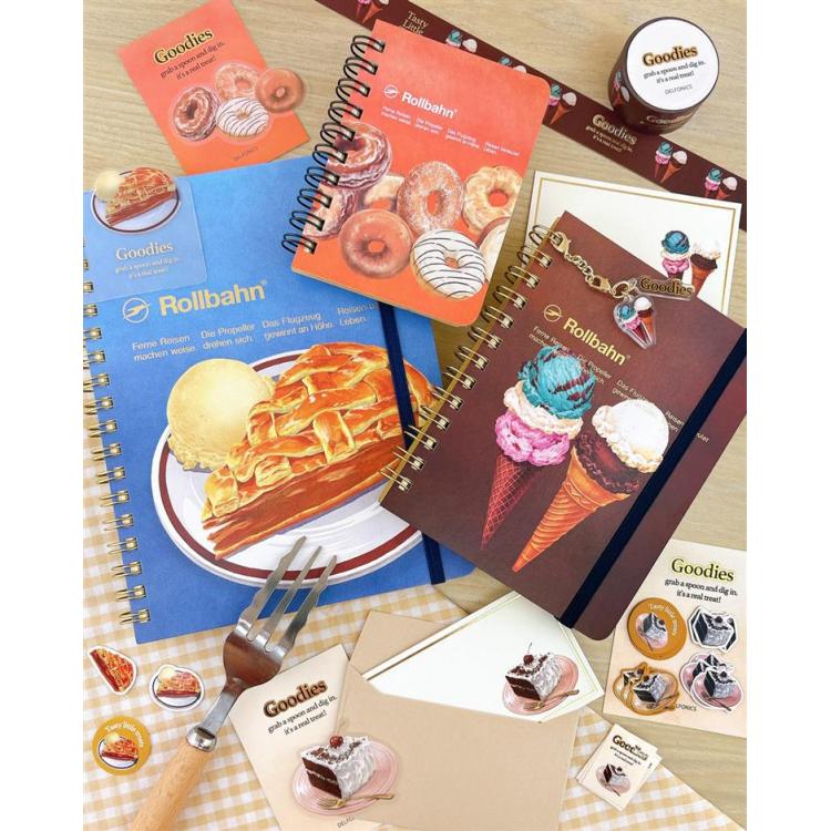 ロルバーン ポケット付きメモ L アメリカンスイーツ D（ドーナツ）(D