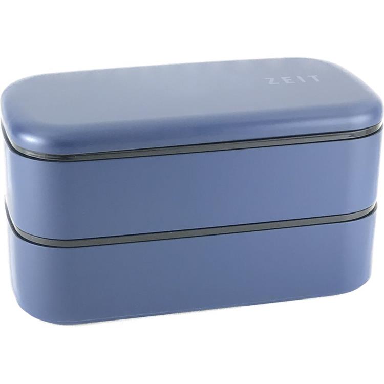 抗菌二段ランチボックス ネイビー 1000ml ザイト お弁当箱(2段ランチ