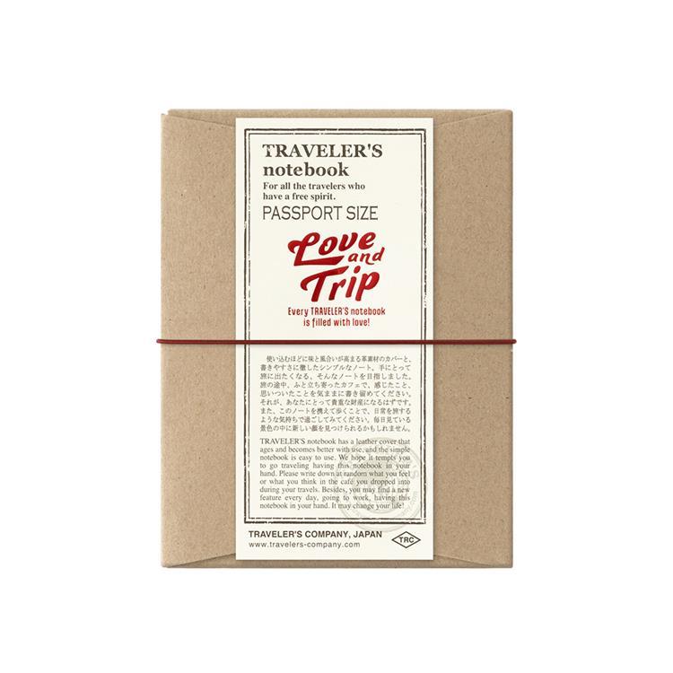 travelers note LOVE AND TRIP パスポートサイズ TRAVELER'S notebook