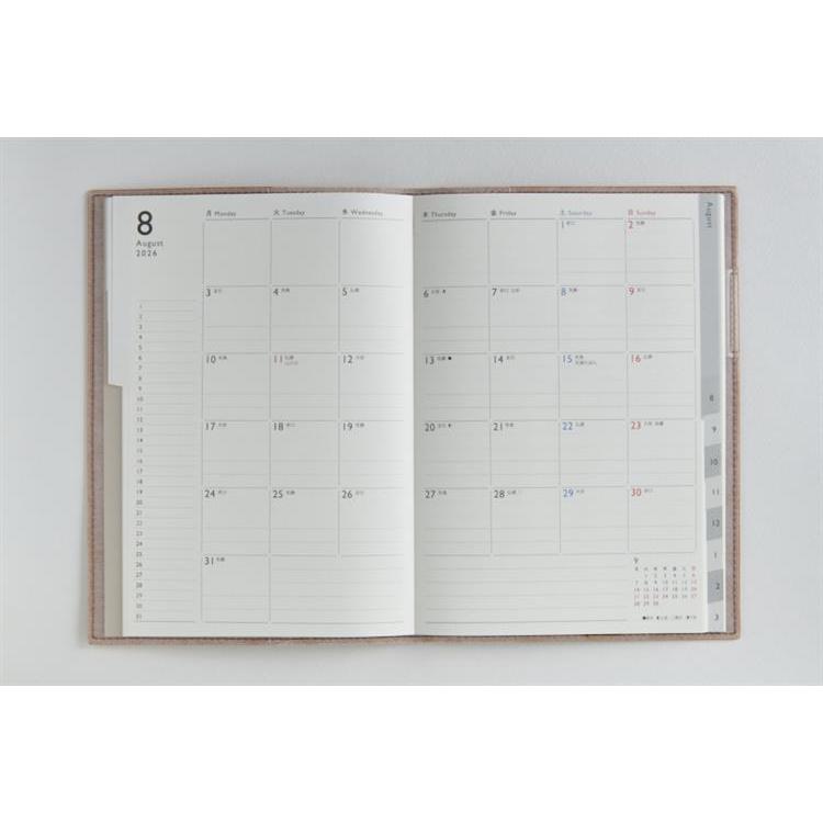 2026年3月始まり手帳 月間 A5 ディアクレールラプロ2 月曜始まり（627