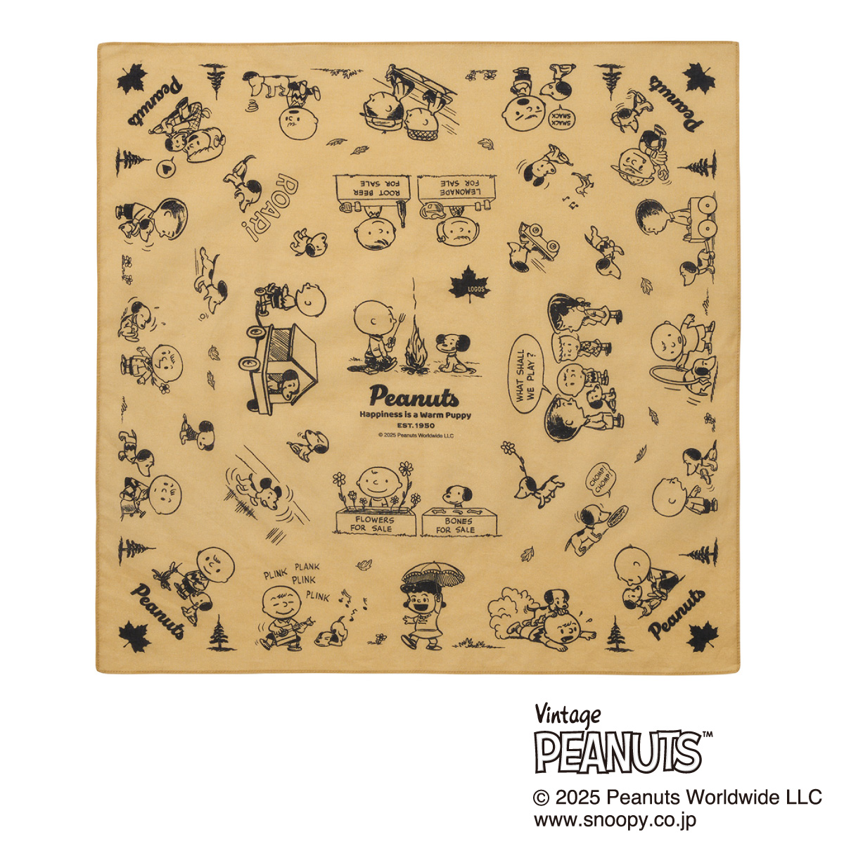 SNOOPY（PEANUTS 75years） バンダナ|アパレル|アクセサリー|タオル