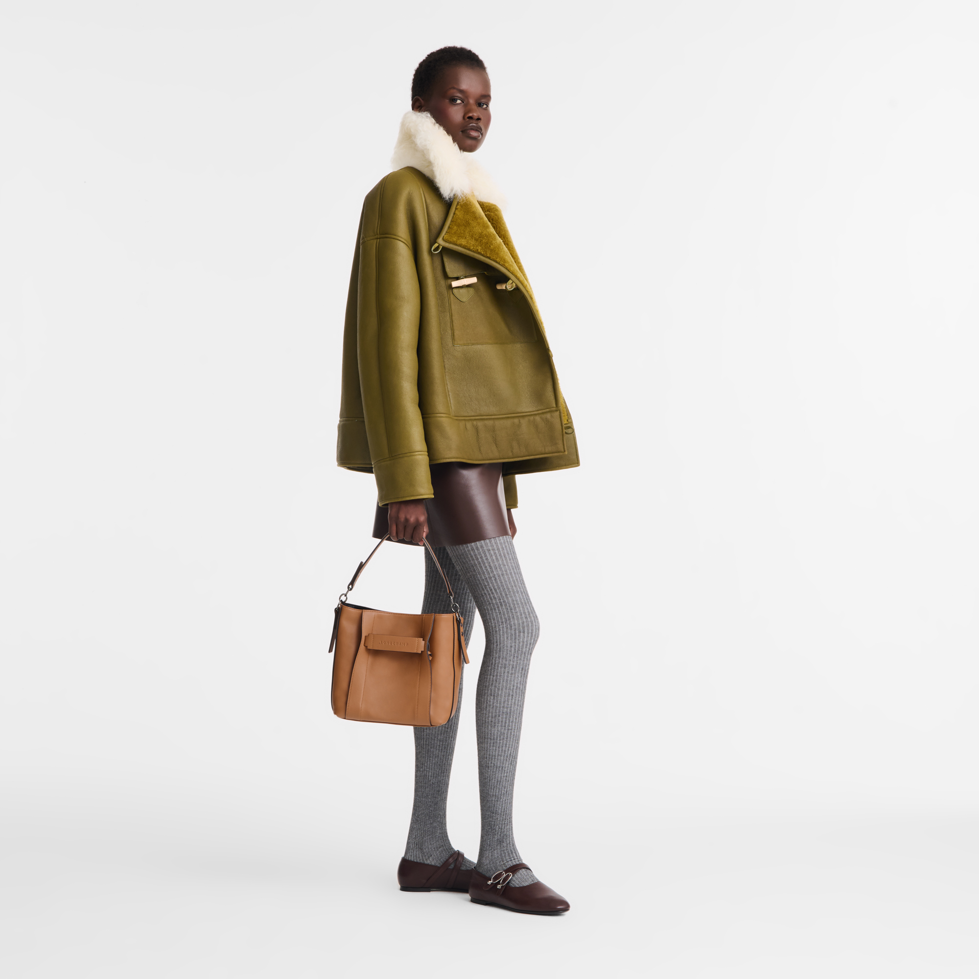 Longchamp 3D S Crossbody bag Natural - Leather | Longchamp US