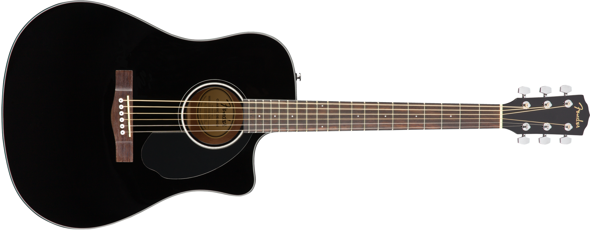 Fender CD-60SCE Dreadnought, Walnut Fingerboard - Black