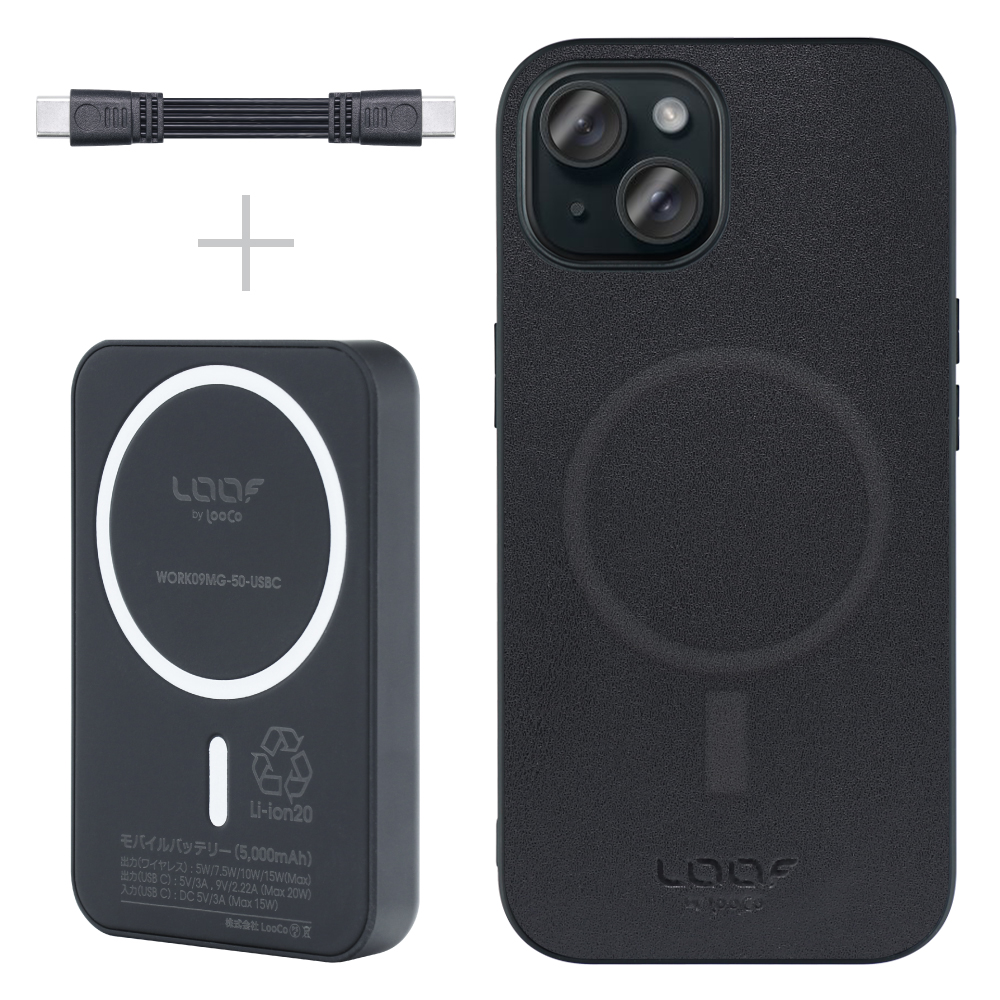 LooCo Official Shop / [ Mag+ BATTERY-SHELL ] iPhone 15 iPhone15