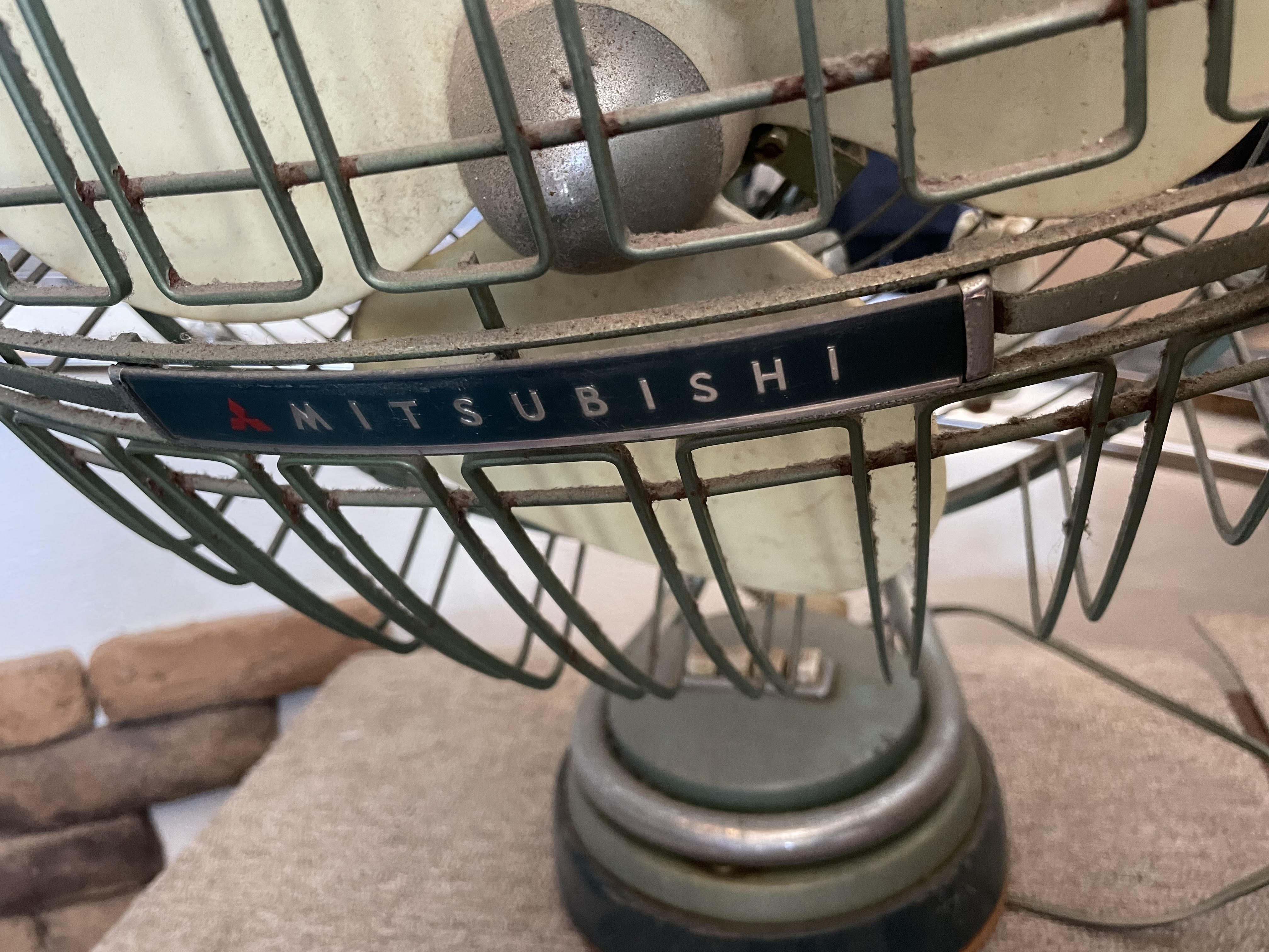 希少】MITSUBISHI 扇風機 DM-12LE シルバーグリーン 三菱 高級扇