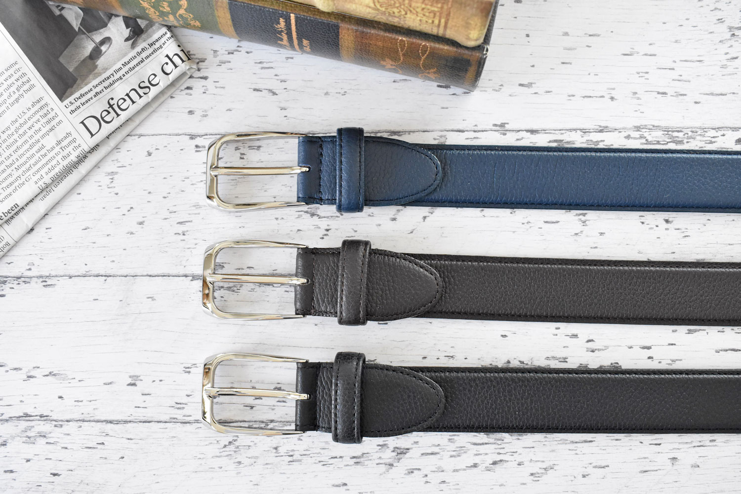 KOBE LEATHER（神戸レザー） メンズベルト 「プレリーギンザ」 NB18280