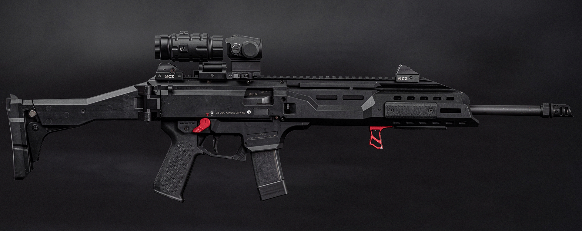 UTG® 3X Magnifier with Flip-to-side QD Mount, W/E Adjustable | SCP