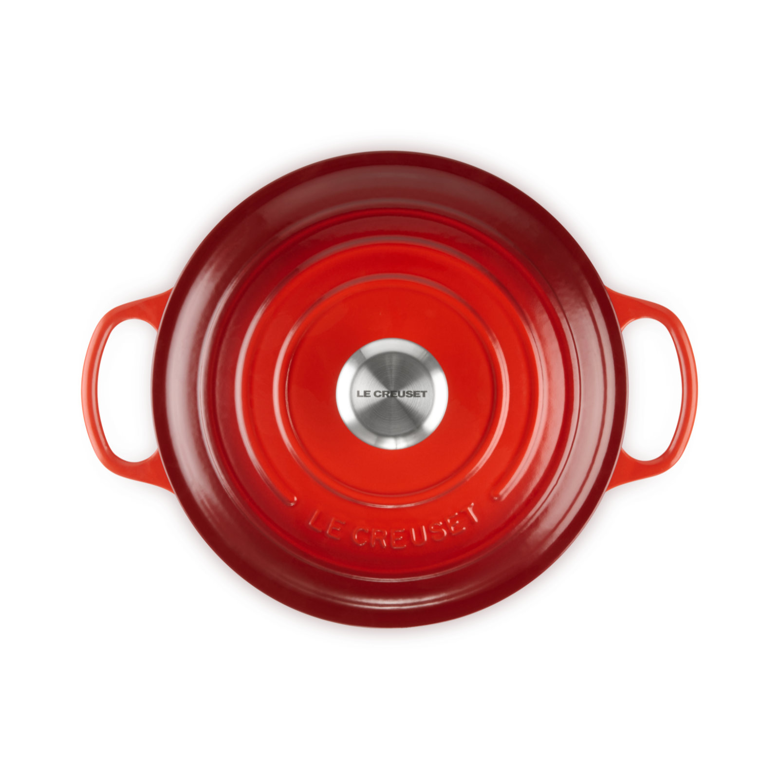 シグニチャー ココット・ロンド 24cm チェリーレッド (シルバーツマミ