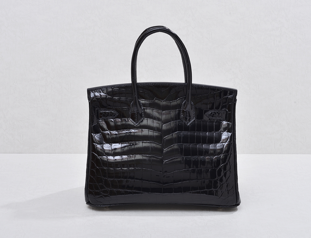 エルメス バーキン30 ブラック クロコダイル ニロティカス シルバー