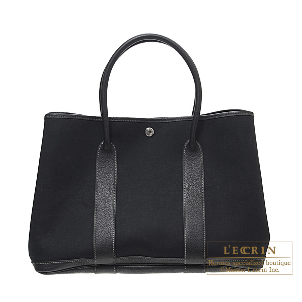 エルメス ガーデンパーティ36/PM ブラック トワルオフィシエ/ブッフル